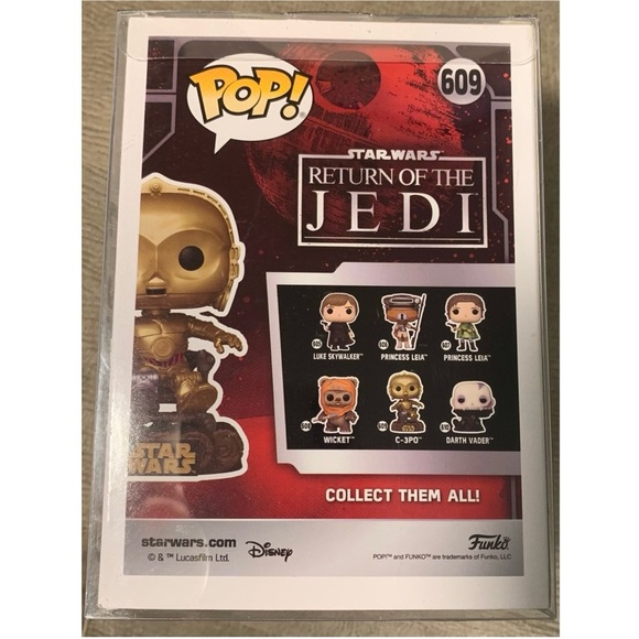 Funko Pop! Star Wars C3PO Bobblehead in Pop Protector #609, [New] - Picture 7 of 7